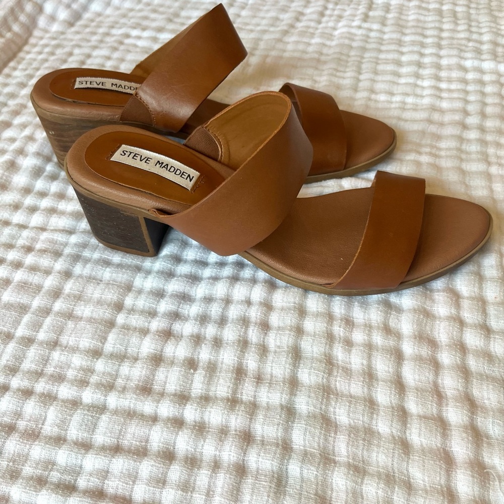 Steve Madden Brown Heeled Sandals